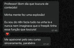 Depoimento de aluno